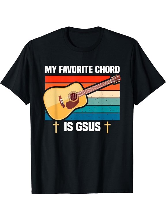 Guitar Player My Favorite Chord Is Gsus Guitarist All Gift Event Outfit With A Graphic Theme T-Shirt, Size S-5XL