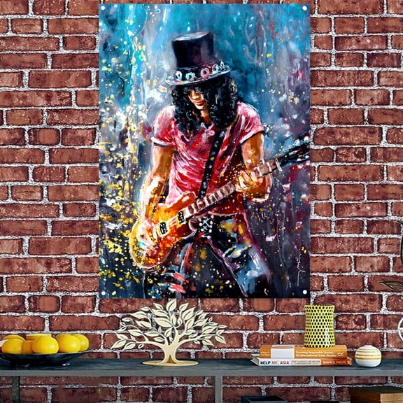 Guitar Player ROCK Music Poster Banner Wall Decoration Flag with Metal Grommets 38" x 57"