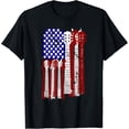 thumbnail image 1 of Guitar Plectrum Shirt | American Flag Band Shirt Gift T-Shirt Black Large, 1 of 3