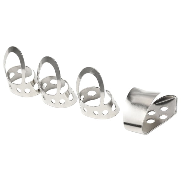 Guitar Plectrums Thumb Finger Picks Silver Guitar Finger Picks, Adjustable Metal Finger Thumb Picks for Guitar, Banjos,