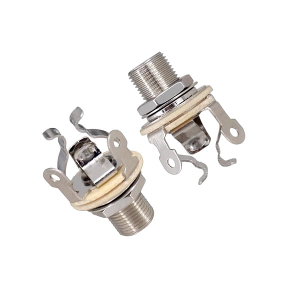 Guitar Plug Instrument Jacks Socket Jacks Sockets Single Channel Brass Texture for Electric Guitars and Basses
