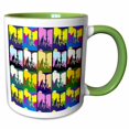 thumbnail image 1 of 3drose, Guitar Pop Art, 11oz Two-tone Green Mug, 1 of 6