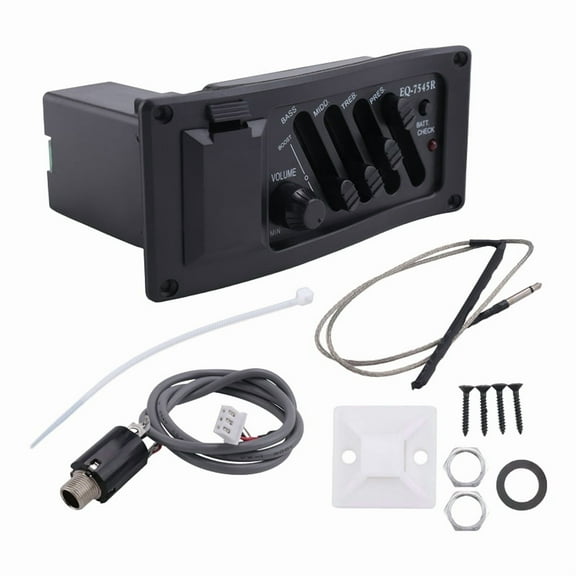 Guitar Preamp Amplifier equalizer EQ 4-Band Acoustic Piezo 7545r