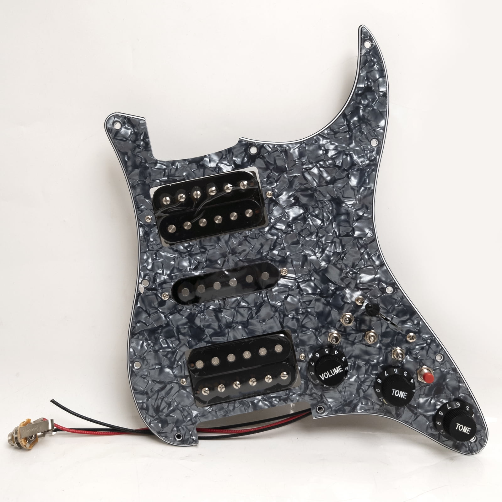 Guitar Prewired Loaded Pickguard, with Alnico 5 Humbucker & single coil Pickups, for Fender USA/Mexico Strat Electric Guitar Replacement Parts