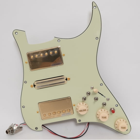 Guitar Prewired Loaded Pickguard, with HSH Alnico 5 Humbucker & single coil Pickup, Coil Splitting, for Strat Guitar