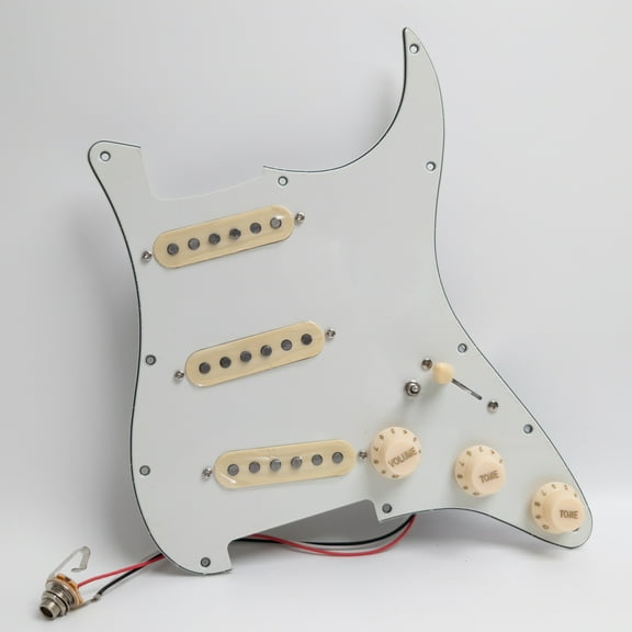 Guitar Prewired Loaded Pickguard, with SSS Alnico 5 Single Coil Pickups, For Strat Guitar parts