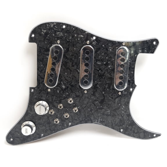 Guitar Prewired Loaded Pickguard, with SSS Burns Tri Sonic Single Alnico 5 pickups For Fender Strat Guitar