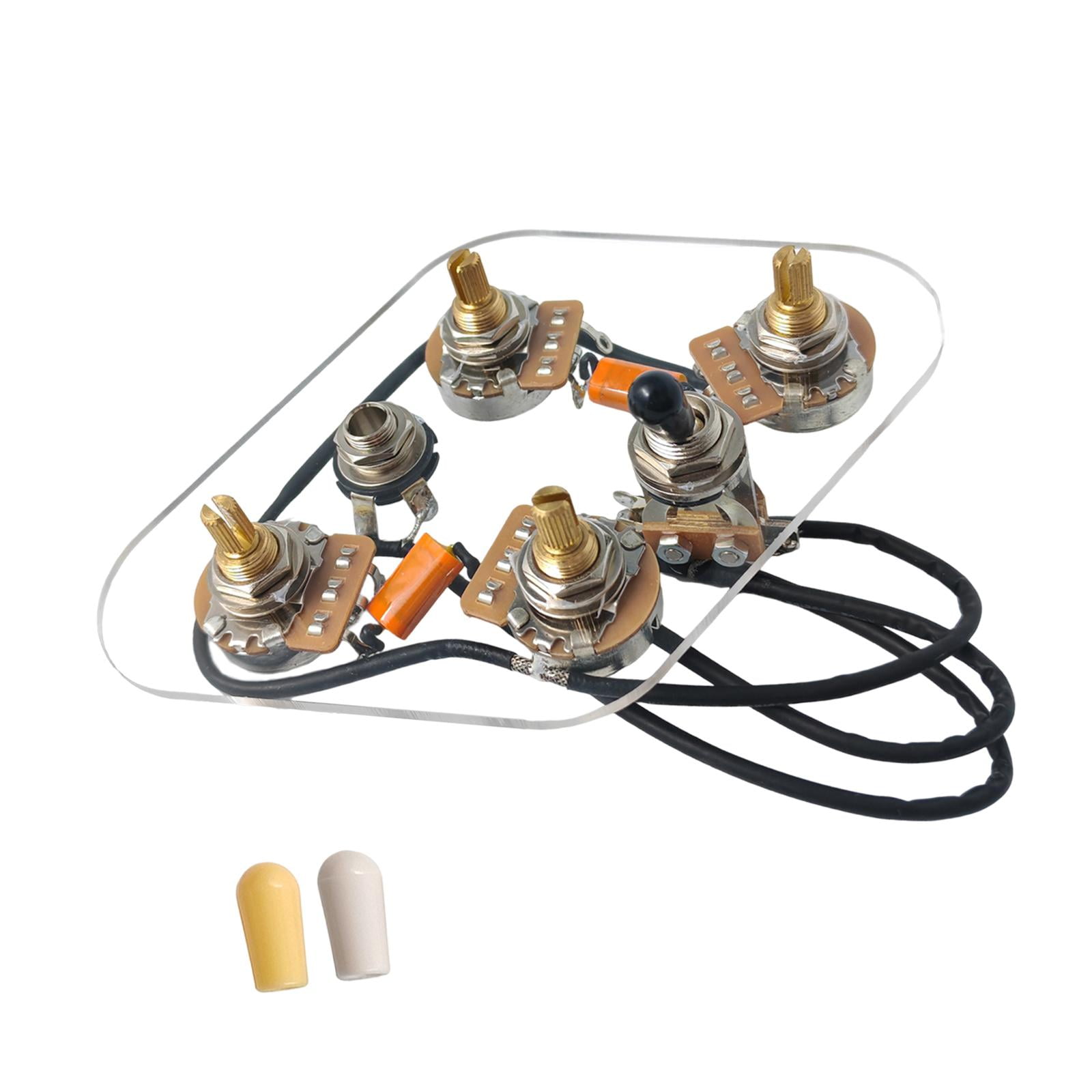 Guitar Prewired Wiring Harness Kit Output Jack Push Pull Switch Copper