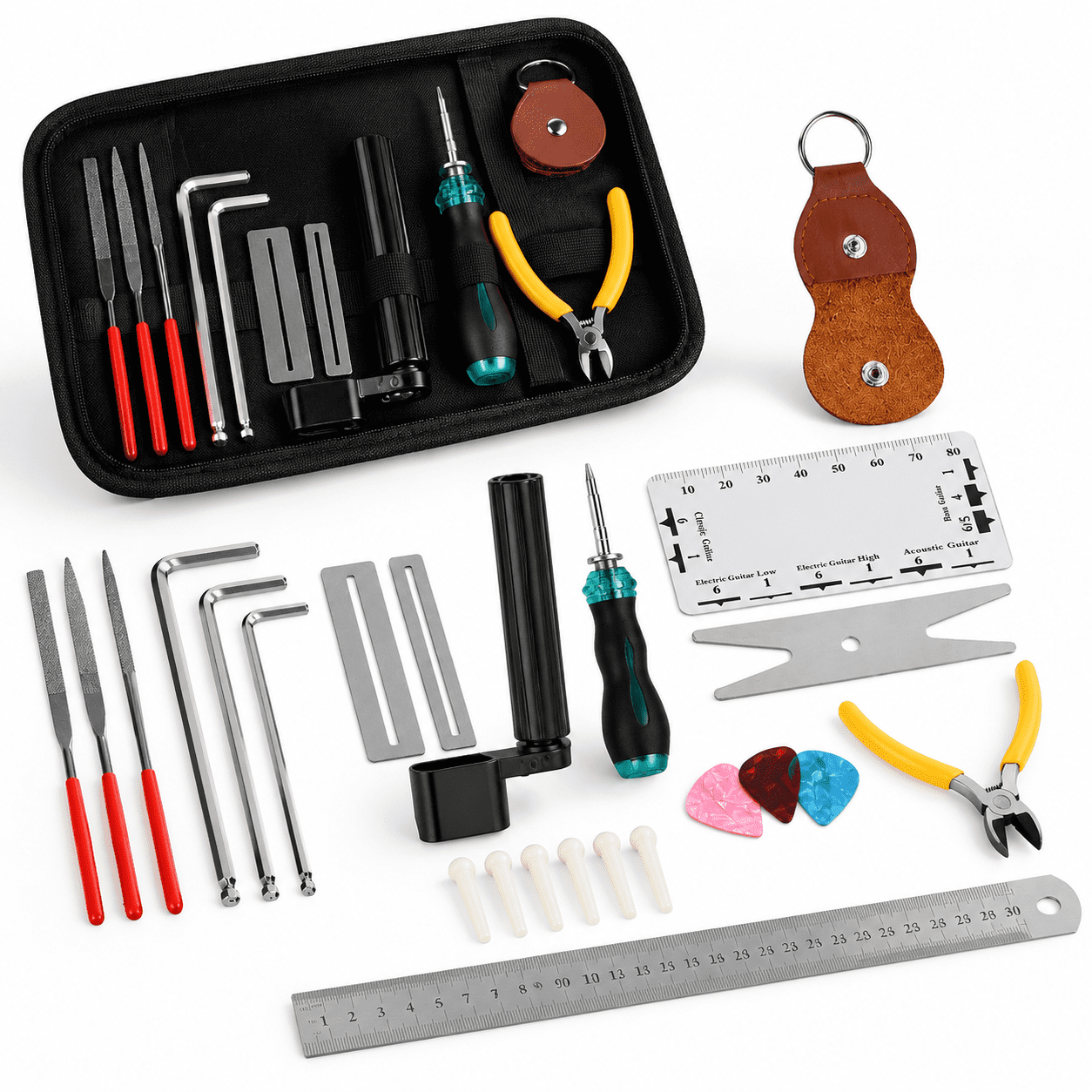 String Candy Kit Guitar Repairing Tool Kit With Wire Plier String Organizer Fingerboard ...