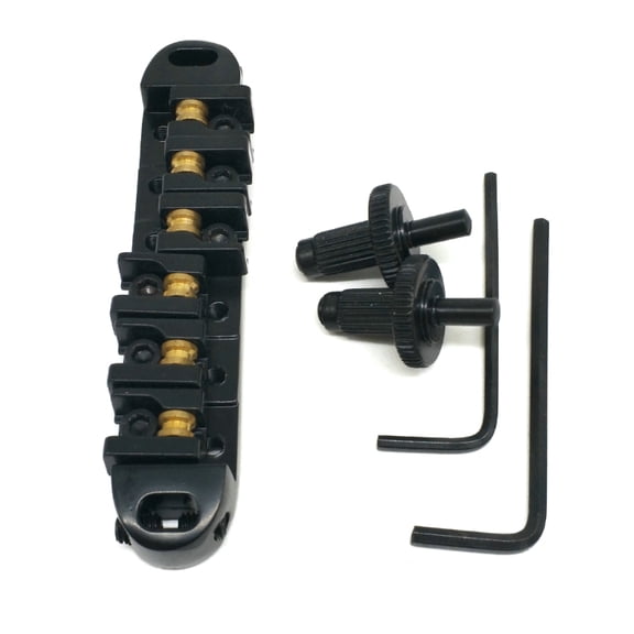 Guitar Roller Bridge with Studs,Allen Wrench Replacement Electric Guitar Parts Accessories for Style 6-String Guitar