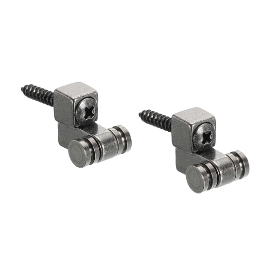 Guitar Roller String Tree Retainer String Guides Grey Black for Electric Guitar Bass with Screw 2pcs
