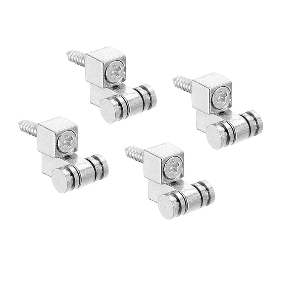 Guitar Roller String Tree Retainer String Guides Silver for Electric Guitar Bass with Screw 4pcs