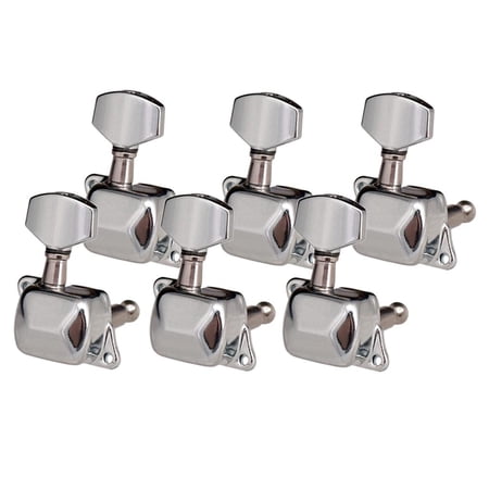 Guitar Semiclosed Tuning Pegs 6Pieces 6R Chrome s