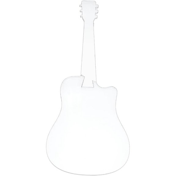 Guitar Serving Board Router Template, Woodworking Router Inlay Template with Film for Creating Inlays in Signs, Craft Projects, 6.7x15.2inch, 6mm Thick