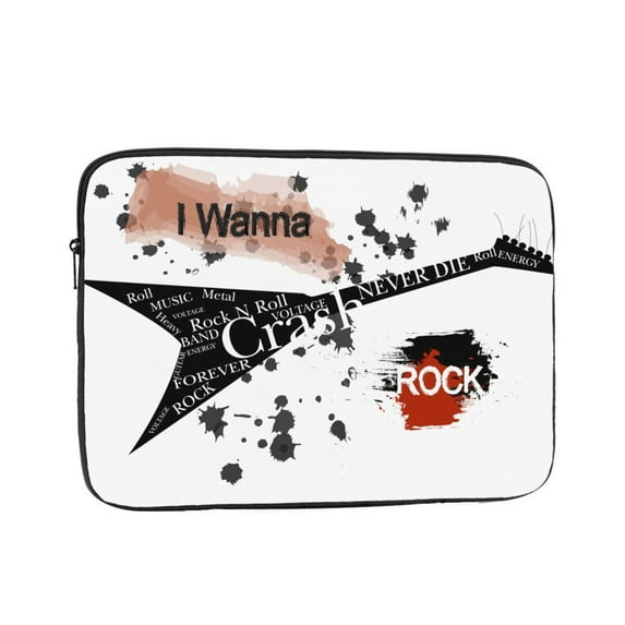 Guitar Shape 13 inch Portable Laptop Sleeve Compatible with MacBook Air Notebook Computer Case for Men Women College School Students