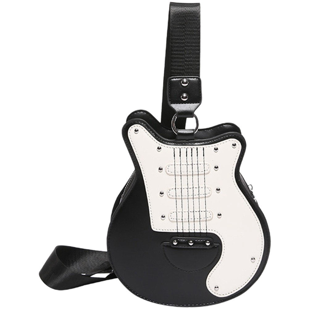 Women's Guitar Shape Shoulder Bag – PU Leather Crossbody Bag With Chain Strap (Fun & Stylish Music-Themed Purse)