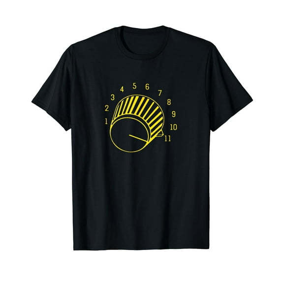 Guitar Shirt Volume up to 11 Black T-Shirt