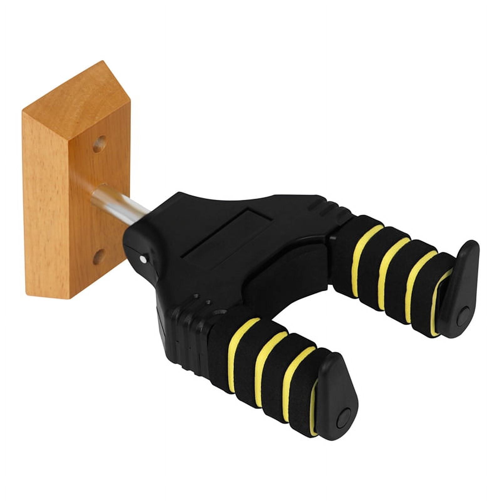 Guitar Short Hook Solid Wood Base Automatic Lock Wall Piano Hanger Ukulele Electric Wood Guitar Display Stand