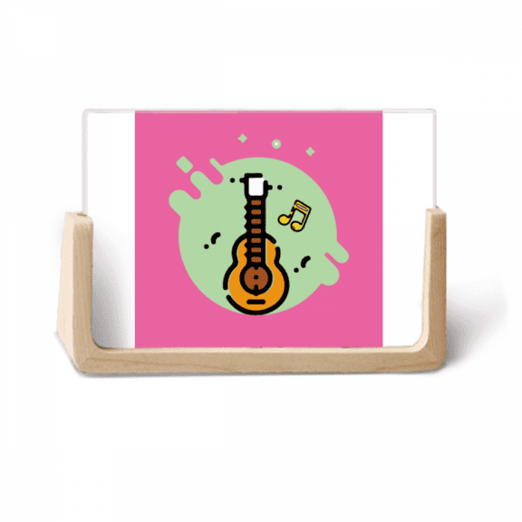 Guitar Sign Animation Photo Wooden Photo Frame Tabletop Display