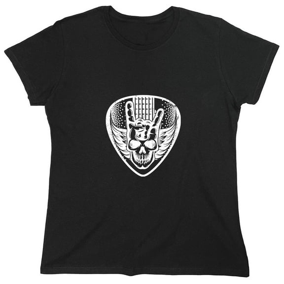 Guitar Skele*on Sarcastic Humor Novelty Funny Women's Casual Tees
