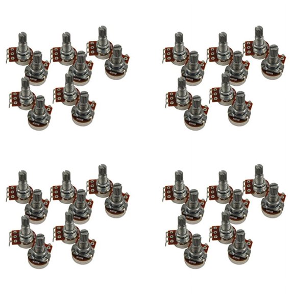 Guitar Small Size Pots B500K Potentiometers for Guitar Parts (Pack of 40)