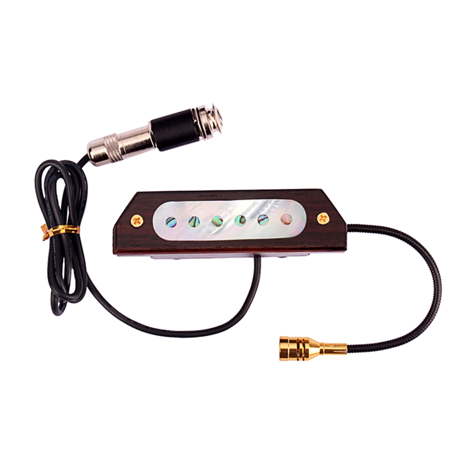 Guitar Sound Hole Pickup Acoustic Electric Transducer Preamplifier Pickup with Long Cable for Acoustic Guitars