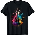 thumbnail image 1 of Guitar Splash - Vibrant and Colorful Guitar Design T-Shirt, 1 of 6