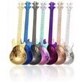 thumbnail image 1 of Guitar Spoon Set, Colorful 18/10 304 Food Safe Stainless Steel Tea Dinner Table Mixing Spoon Kit, Dessert Coffee Sugar Spoon for Ice-cream, Milkshake, Coffee and More, 4.7 Inches, Set of 7, 1 of 9