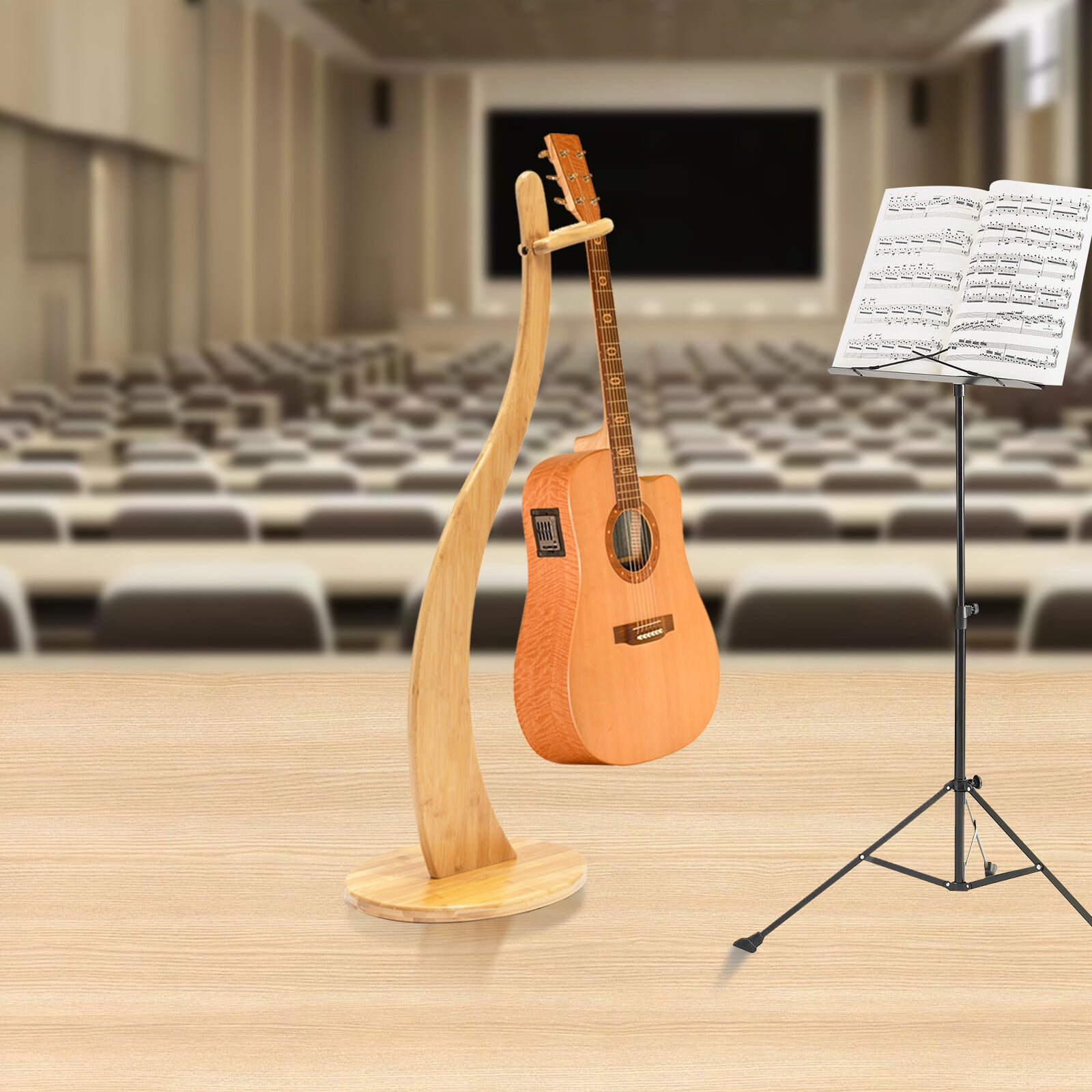 Guitar Stand Bamboo Guitar Floor Stand Ukulele Stand Guitar Support Stand Wood for Presentation