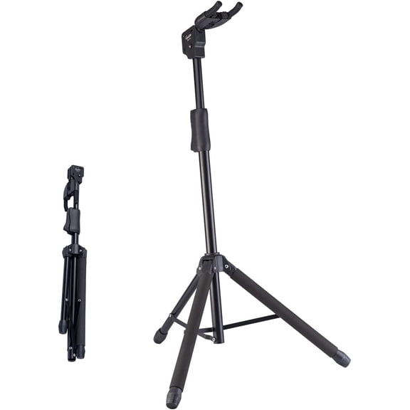 Guitar Stand - Heavy Duty Auto-Lock, Adjustable & Foldable for Acoustic/Electric/Bass (33lbs Capacity), Non-Slip Base, Anti-Rust - Portable for Stage/Travel/Studio GGS-06