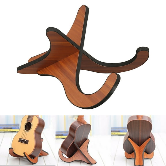 Guitar Stand Universal Wooden Guitar Stand X-Frame Style Portable String Instrument Holder with Soft Rubber Covering for Acoustic Classical Bass Guitars CY0180