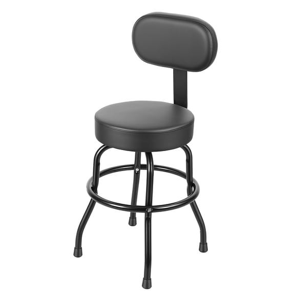 Guitar Stool with Backrest, 360 Degree Swivel Bar Stool, Guitar Chair with Padded Cushion & Footrest for Acoustic, Electric Bass, Guitars