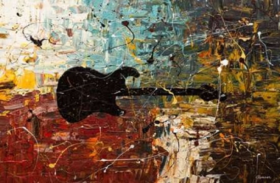 Guitar Story Canvas Art - Carmen Guedez (12 x 18)
