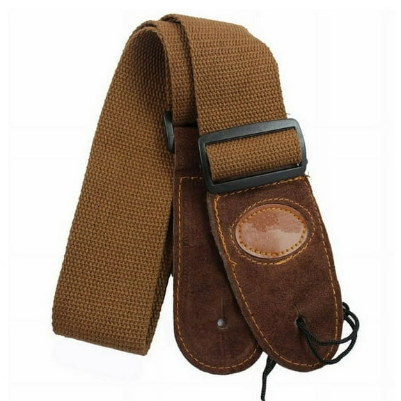 Guitar Strap, 100% Soft Cotton Leather Ends Strap, Guitar Straps for Acoustic Guitar, Bass, Electric Guitar, Banjos