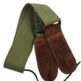 thumbnail image 1 of Guitar Strap, 100% Soft Cotton Leather Ends Strap, Guitar Straps for Acoustic Guitar, Bass, Electric Guitar, Banjos, 1 of 4