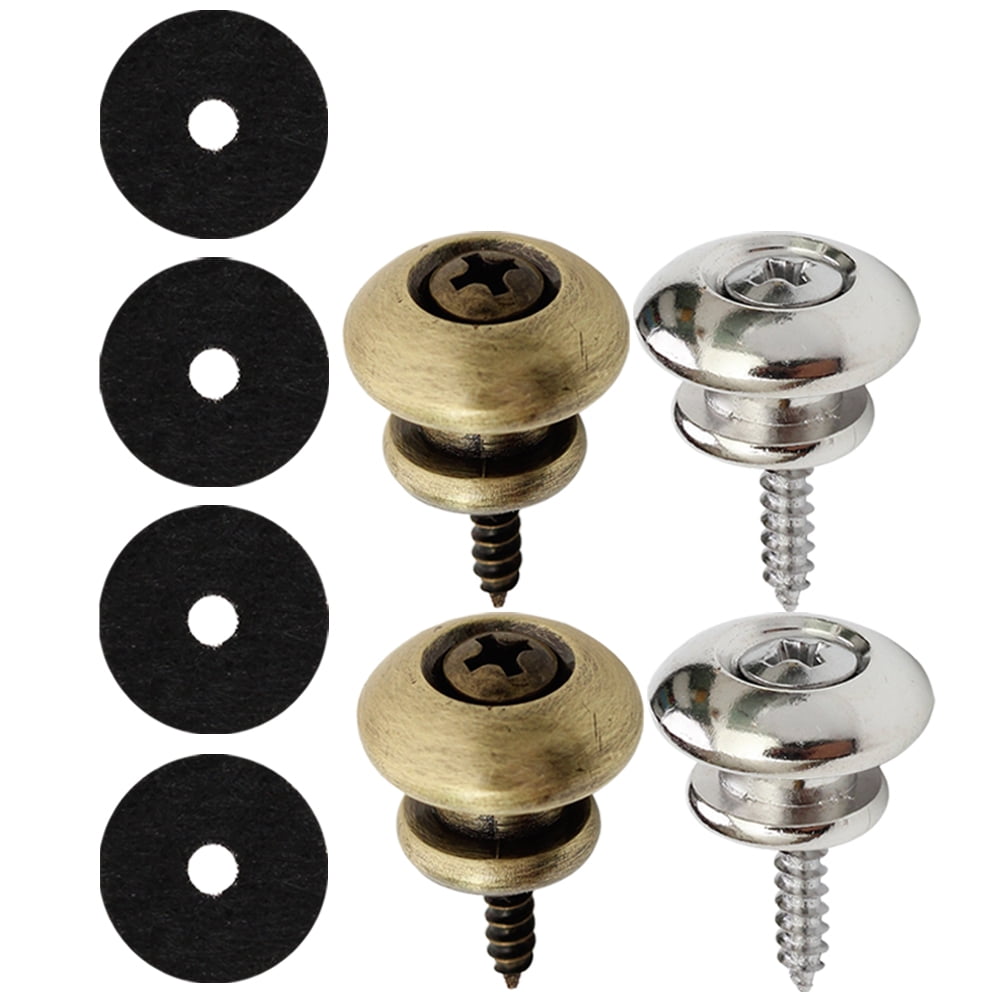 Guitar Strap Button 4 Pcs Acoustic Bass Guitars Locking Straps Retainer