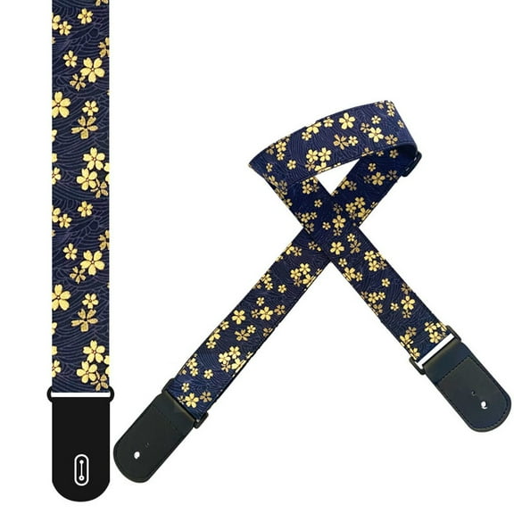 Guitar Strap Cherry Blossom Series for Folk Electric Guitar Bass, Guitar Accessories