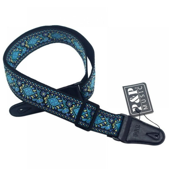 Guitar Strap Embroidered Vintage Woven For Bass, Electric & Acoustic Guitars Best Christmas Gift for Men & Women Guitarists