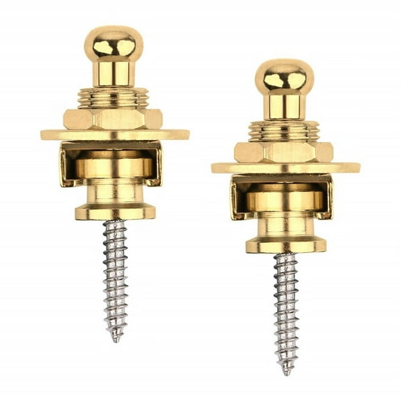 Guitar Strap Locks,2 PCS Silver Guitar Strap Lock Buttons Guitar Strap Locks Set Security Quick Release Strap lock Retainer System Guitar Strap Lock for Electric,Bass,Acoustic Guitar