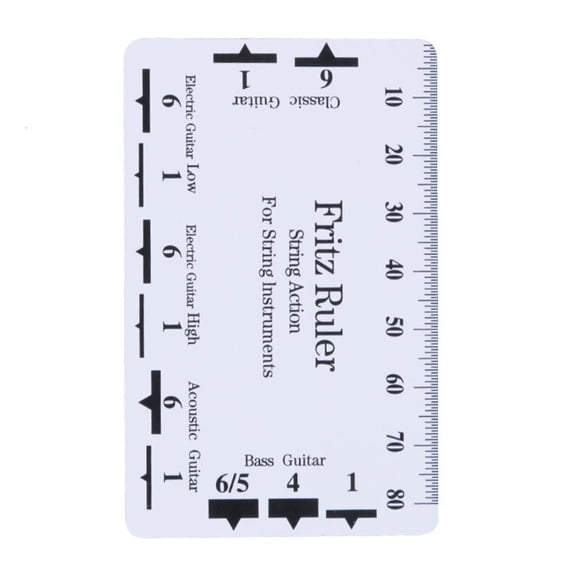 Guitar String Action Gauge Ruler Measuring Tool Guitar Bass Double Sided Guide Luthier Measuring Tool for Guitar Bass