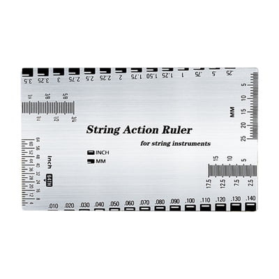 Guitar String Action Gauge Ruler for Guitar, Ukulele, Bass, Banjos, Mandolin