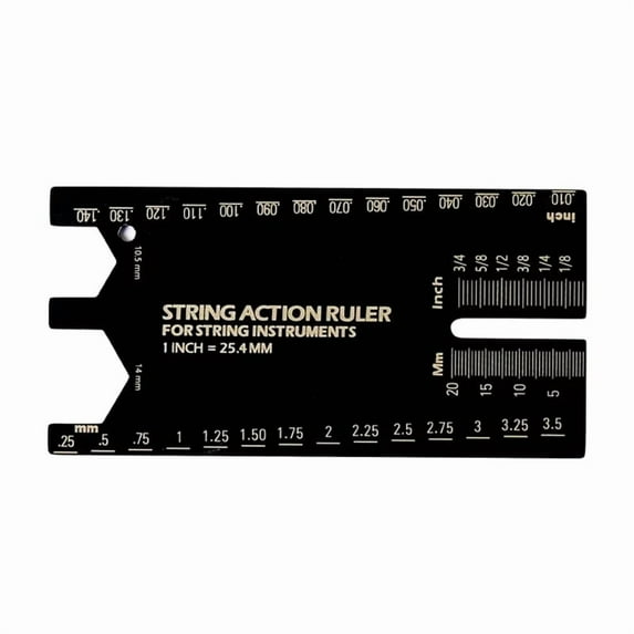 Guitar String Action Measuring Ruler Aluminum Alloy Tool for Electric Acoustic Guitar Strings Instruments