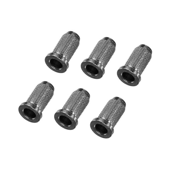Guitar String Ferrules Through Body 2.5mm Dia Black for Electric Guitar 6 Pack