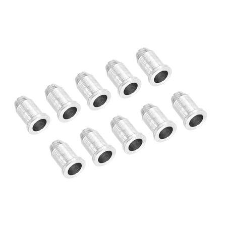 Guitar String Through Body Ferrules Mounting String Caps 12pcs for Electric Guitar Replacement Silver