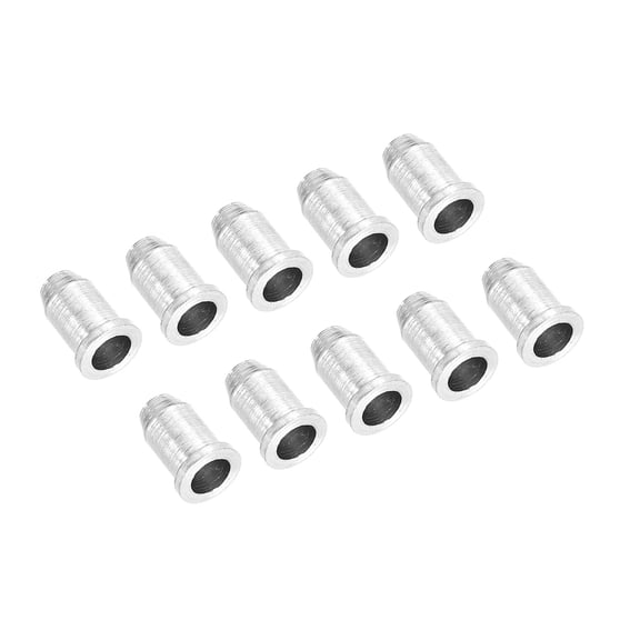 Guitar String Through Body Ferrules Mounting String Caps 12pcs for Electric Guitar Replacement Silver