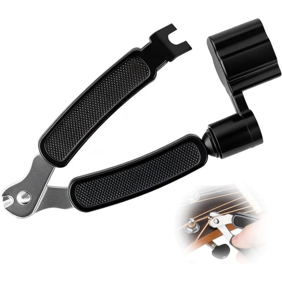 Guitar String Winder and Cutter Pin Puller,3-in-1 Multi-functional Guitar String Tool for Acoustic Guitar, Electric Guitar, Banjo and More