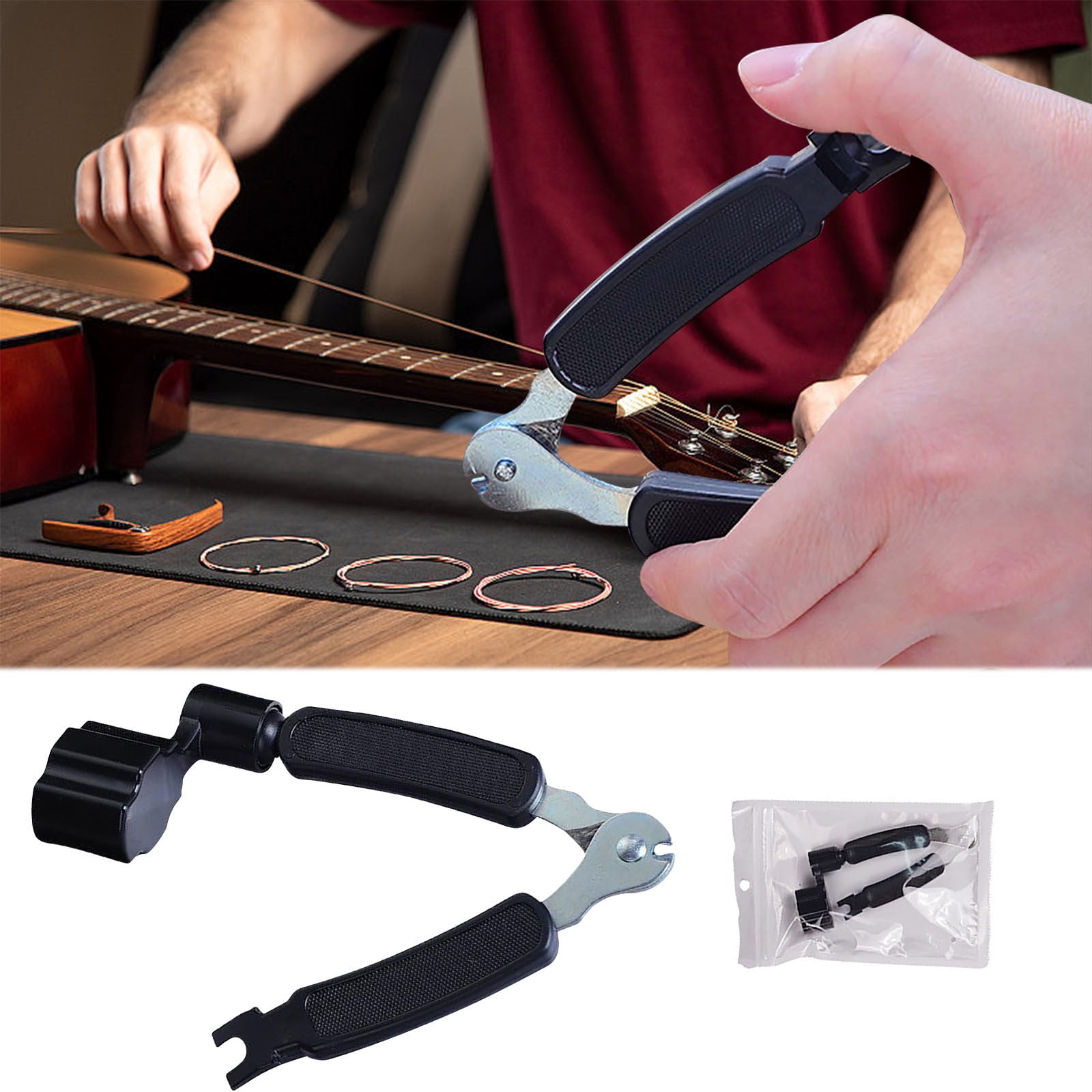 Guitar String Winders Cutter and Bridgees Pin Puller, 3 In 1 ...
