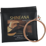 Guitar Strings - Acoustic Guitar Strings - Lightguage Nano Coating,Phosphor Bronze-Leather storage bag packaging-Gentel and Soft- For 6 String Guitars-Light,12-53 (Lightweight Nano Coating)