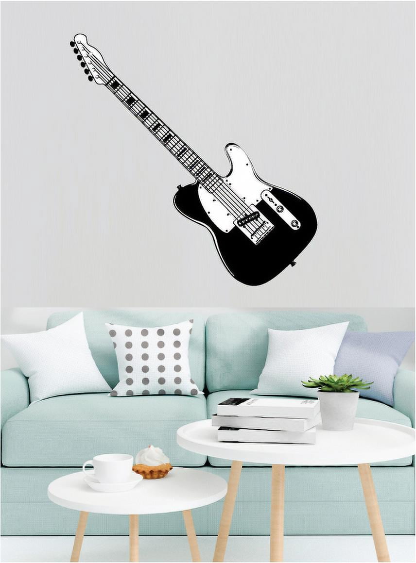 Guitar Sty2 Music Family Home Decor Vinyl wall art sayings Sticker ...