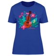 thumbnail image 1 of Guitar Surrounded By Flowers T-Shirt Women -Image by Shutterstock, Female 3X-Large, 1 of 2